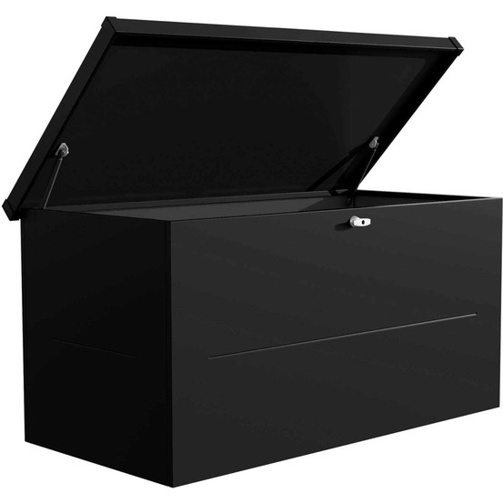 Malle de rangement en acier noir nevio 160 cm