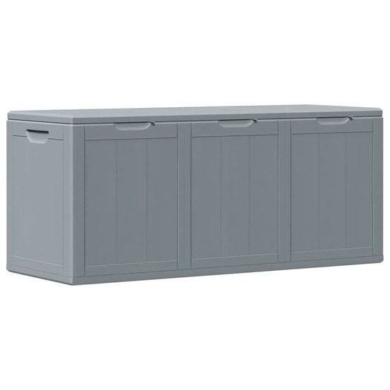 Boîte de rangement de jardin 270 l gris pp aspect bois
