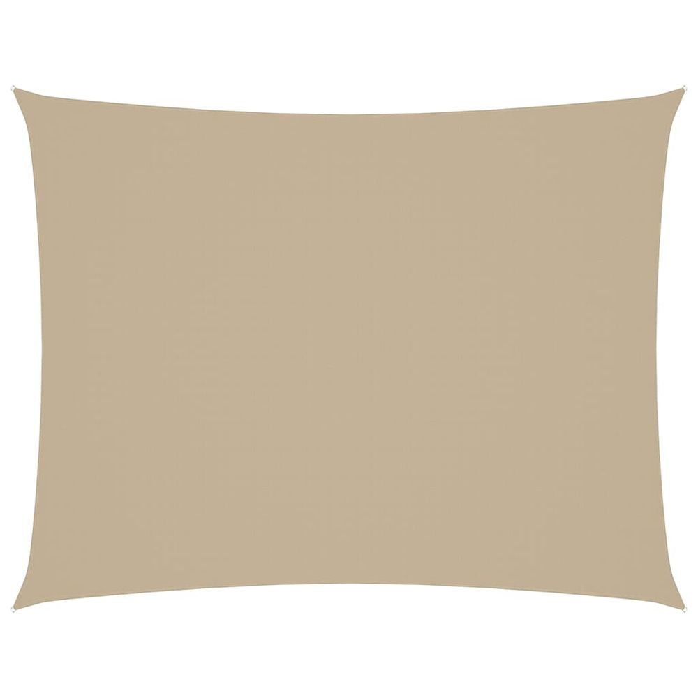 Voile de parasol tissu oxford rectangulaire 2,5x4 m beige