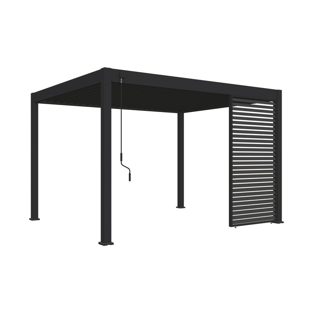 Panneau brise-vue ventelles horizontales 1,3m ombréa - anthracite