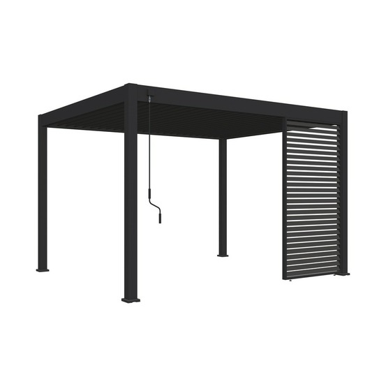 Panneau brise-vue ventelles horizontales 1,3m ombréa - anthracite