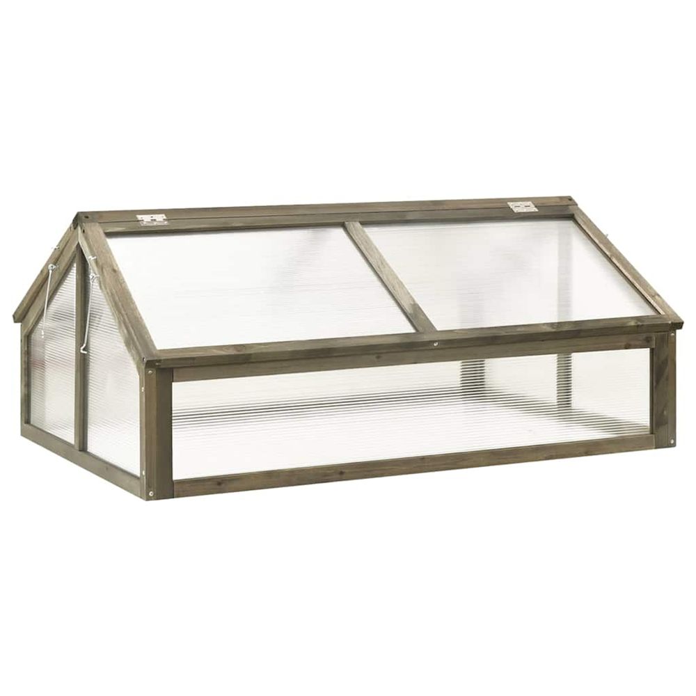 Serre gris 114x80x50 cm bois de sapin