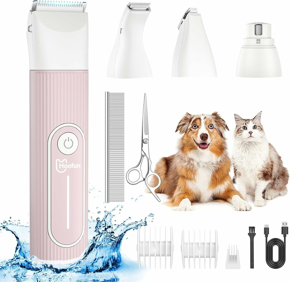 Kit toilettage 4‑en‑1 – tondeuse, coupe‑pattes, affûteur d’ongles