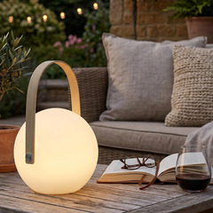 Lampe de table led ronde atom