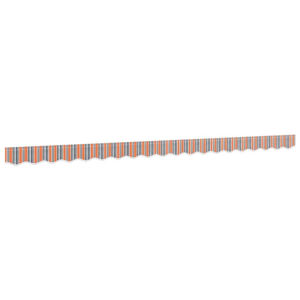 Tissu de remplacement de cantonnière d’auvent multicolore 450 cm