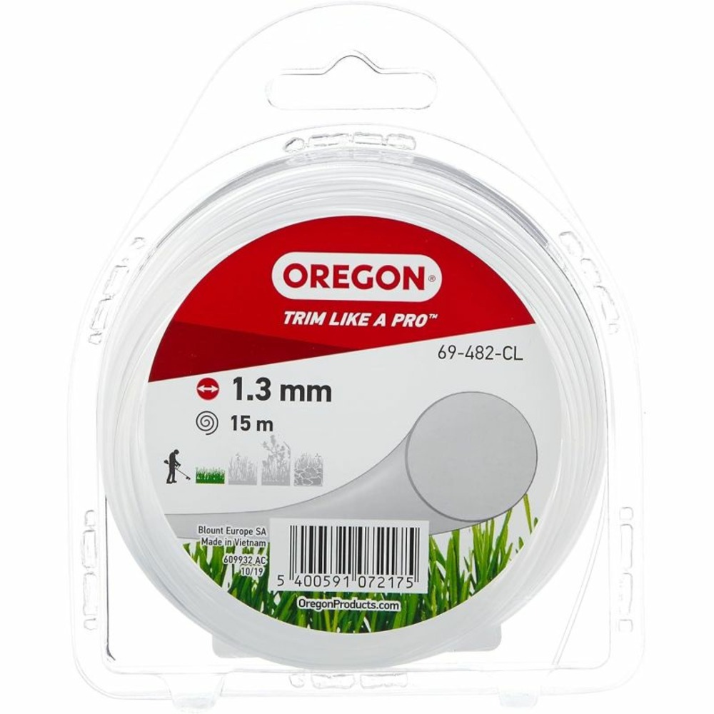 Fil débroussailleuse rond nylon blanc ø1.3mm/15m oregon 69-482-cl