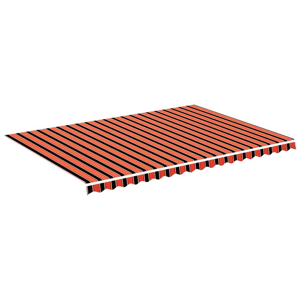 Tissu de remplacement pour auvent orange et marron 500x350 cm polyester