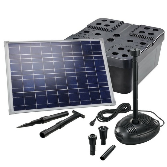 Kit pompe solaire bassin avec filtre premium 1700l-50w