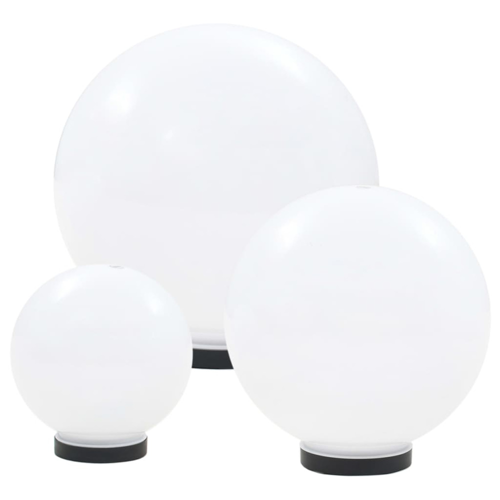 Jeu de lampe boule à led 3 pcs pmma sphérique 20/30/40 cm