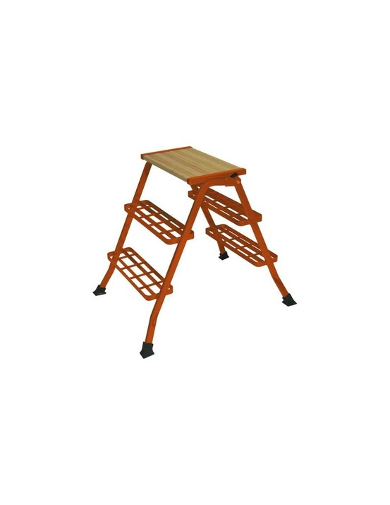 Marchepied acier pliant avec caillebotis 90cm 4 marches