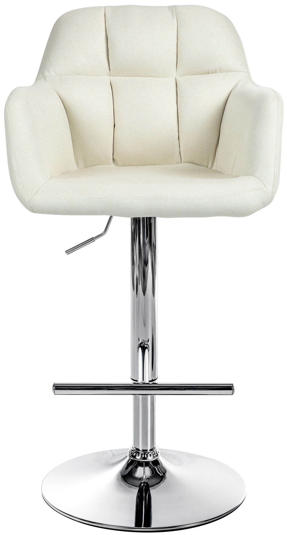 Tabouret de bar natoma tissu chromé