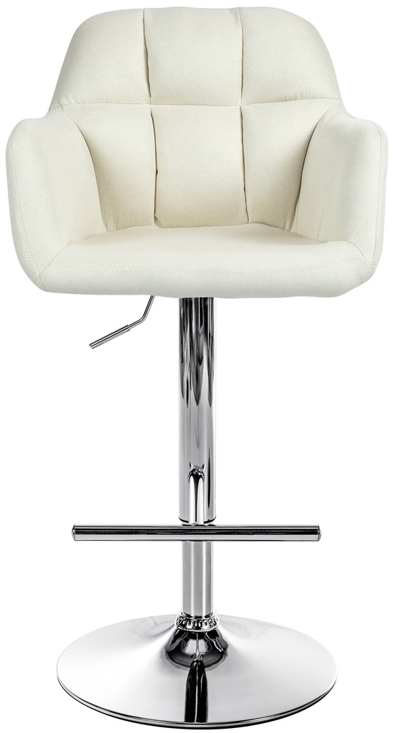 Tabouret de bar natoma tissu chromé