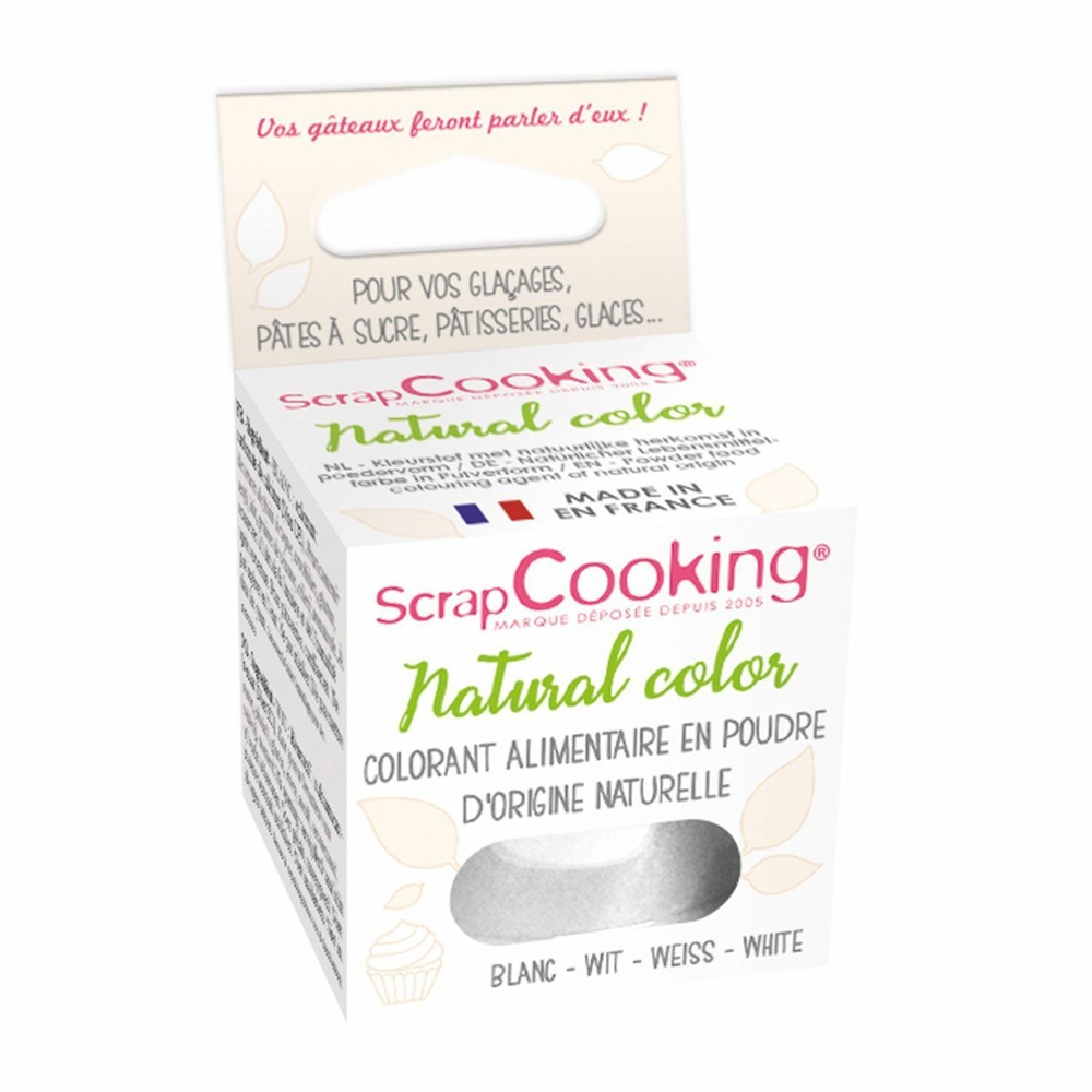 Colorant alimentaire naturel en poudre 20 g - blanc