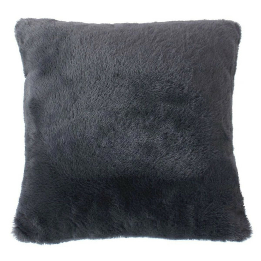 Coussin déco imitation fourrure 