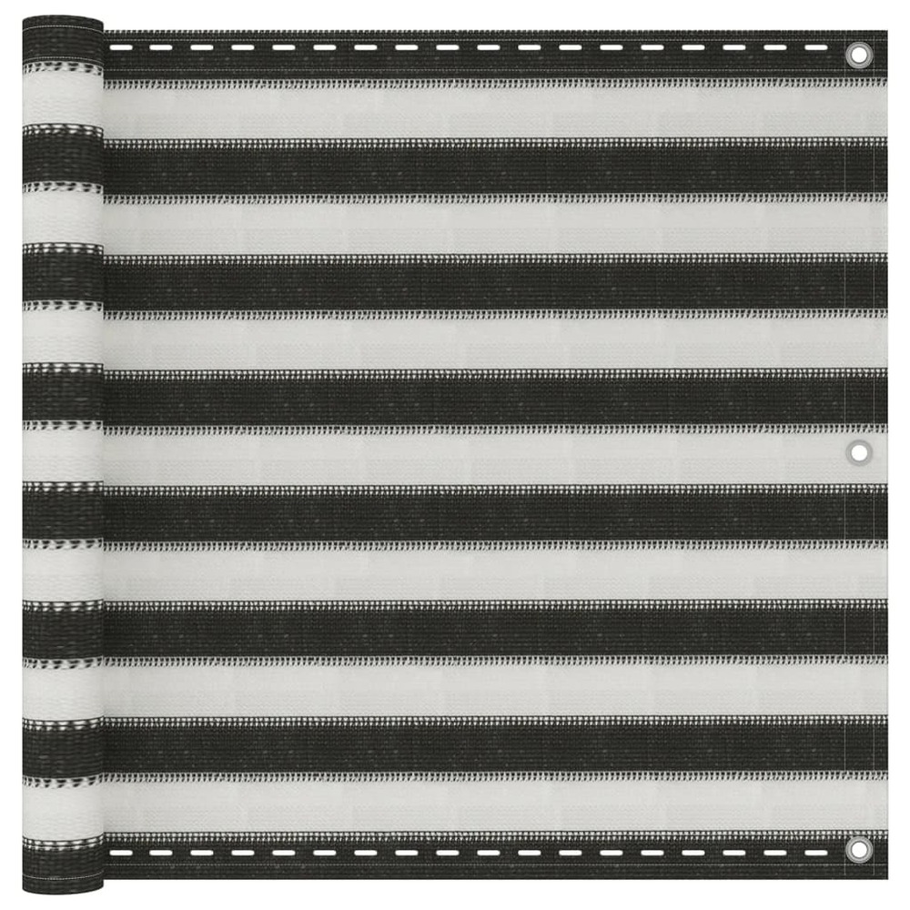 Écran de balcon pehd 90 x 300 cm anthracite et blanc