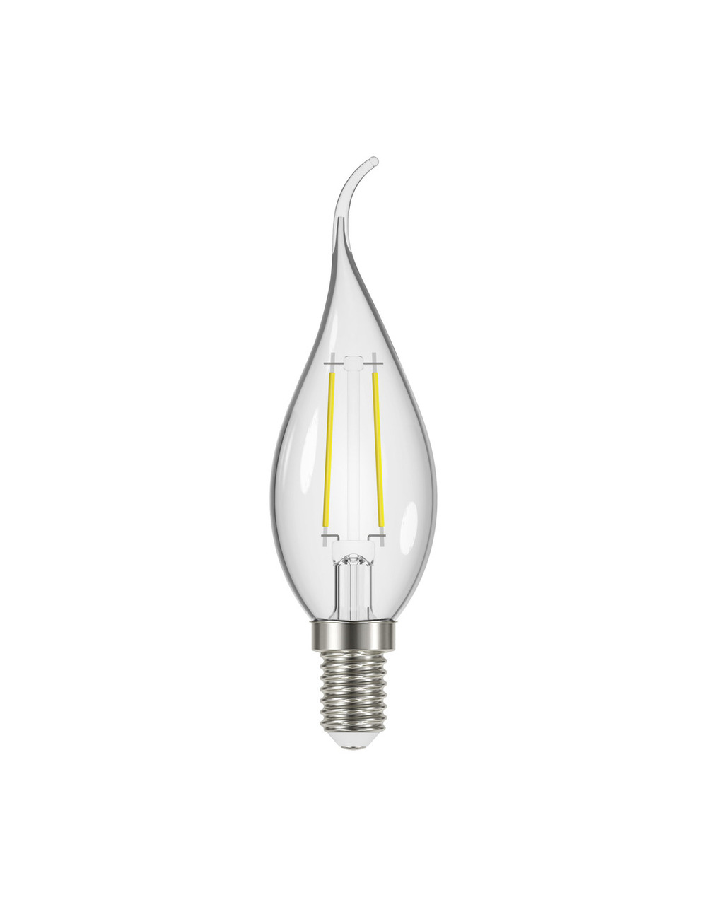 Ampoule transparente flamme led e14 2.1w 250 lm blanc chaud - prolight