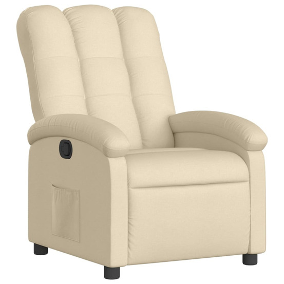 Fauteuil inclinable crème tissu