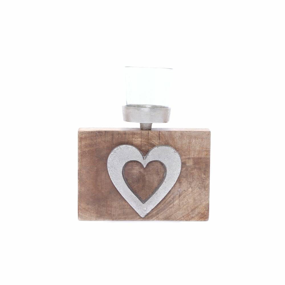 Porte bougie chauffe-plat cœur - grand modèle