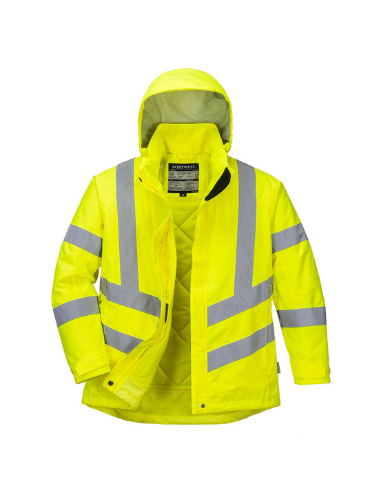 Parka d'hiver haute visibilité pour femme couleur : jaune taille m - portwest