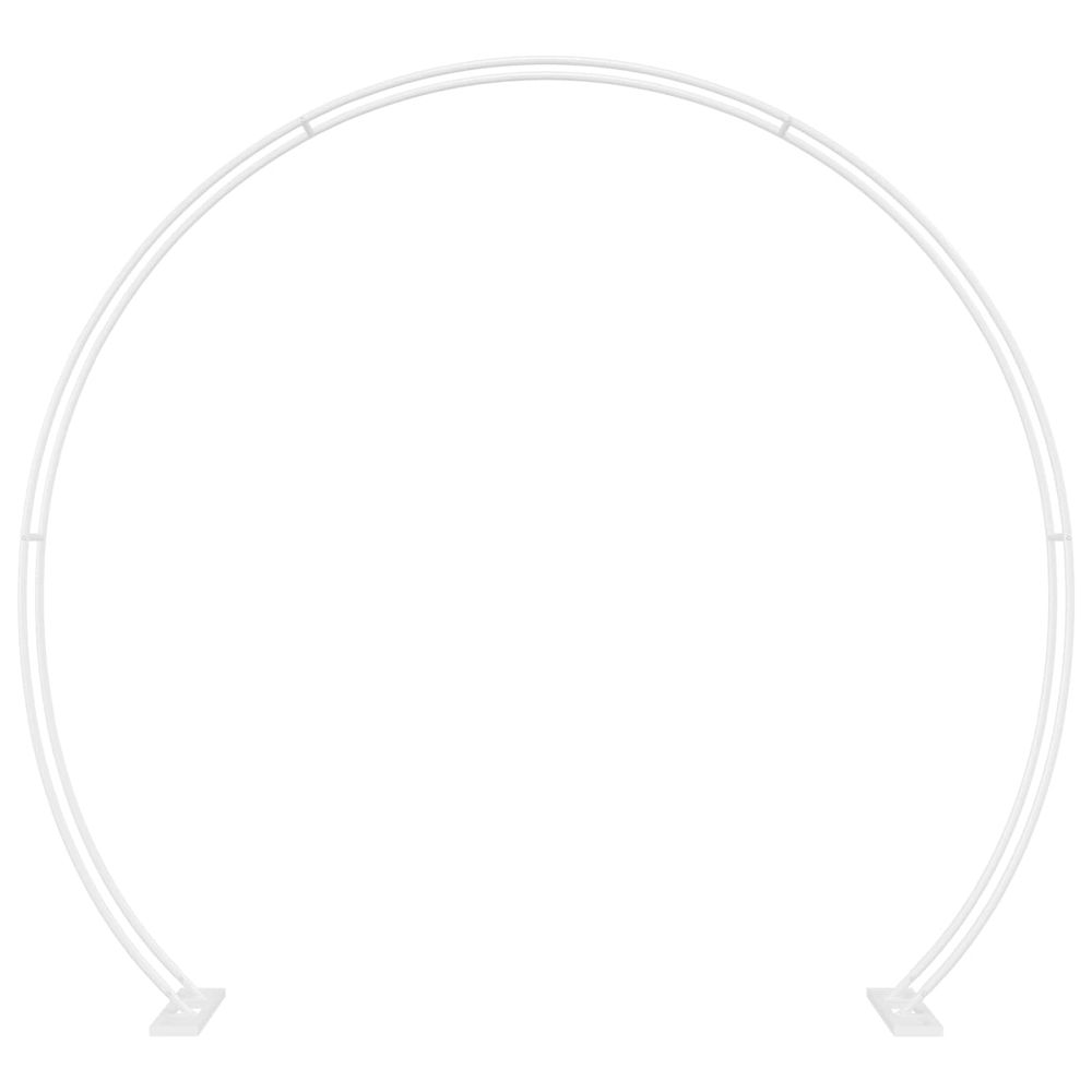 Arche de mariage blanc 223 x 45 x 201 cm acier
