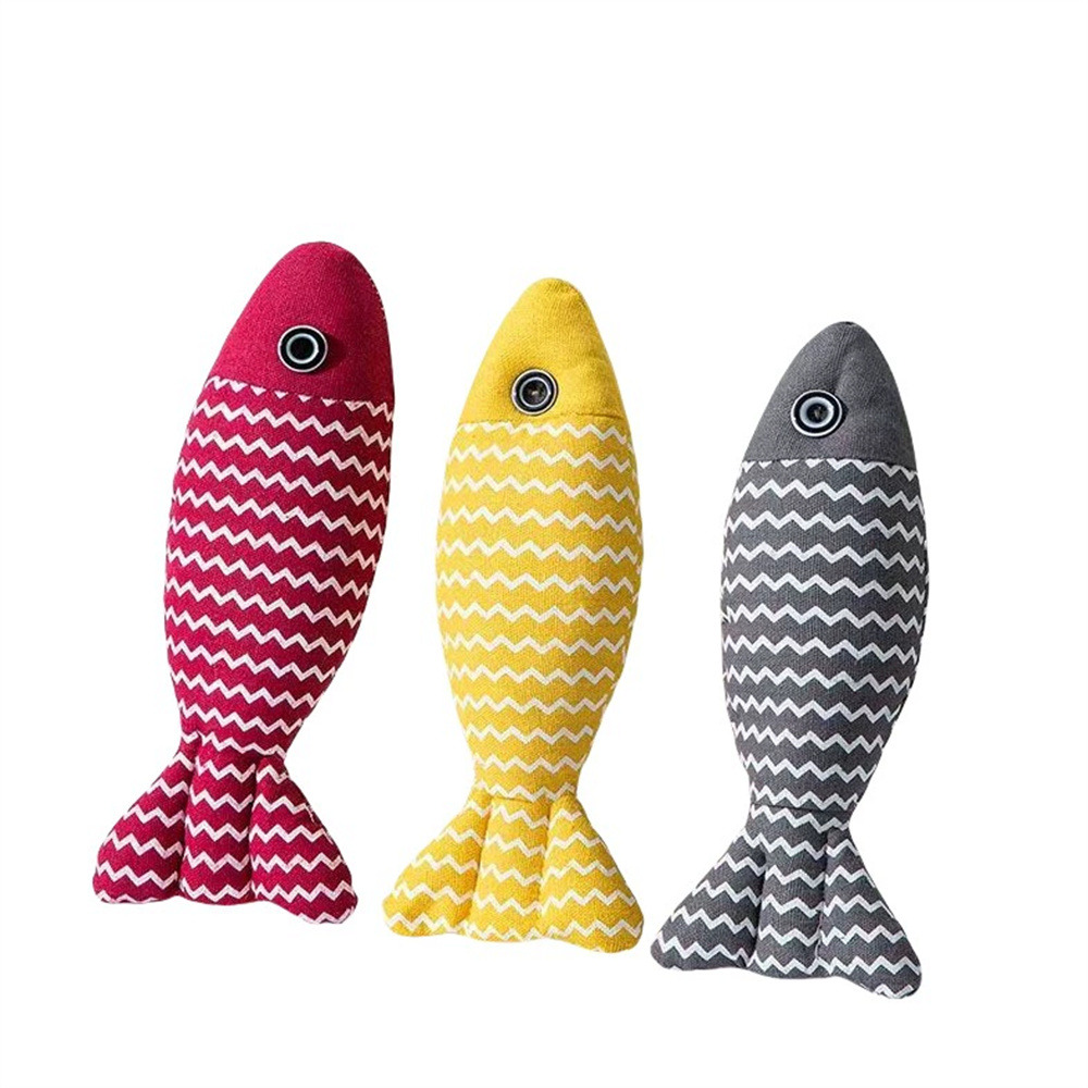Dtopbuyage jouets en forme de poisson pour chat (3 pièces)