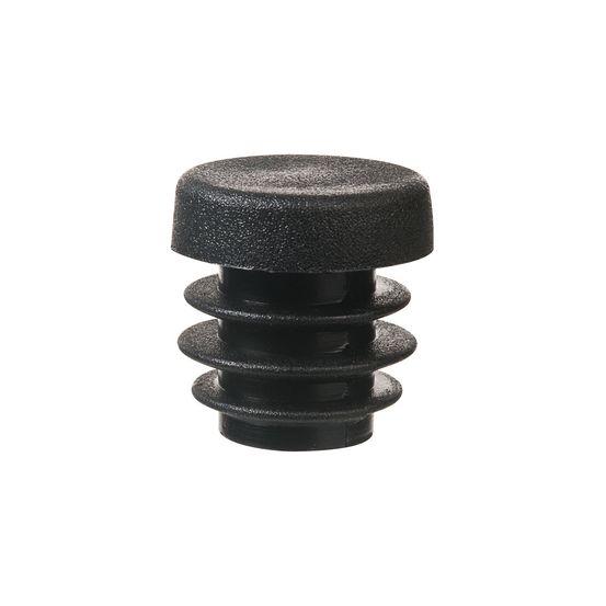 Embout rond ailette noir 25