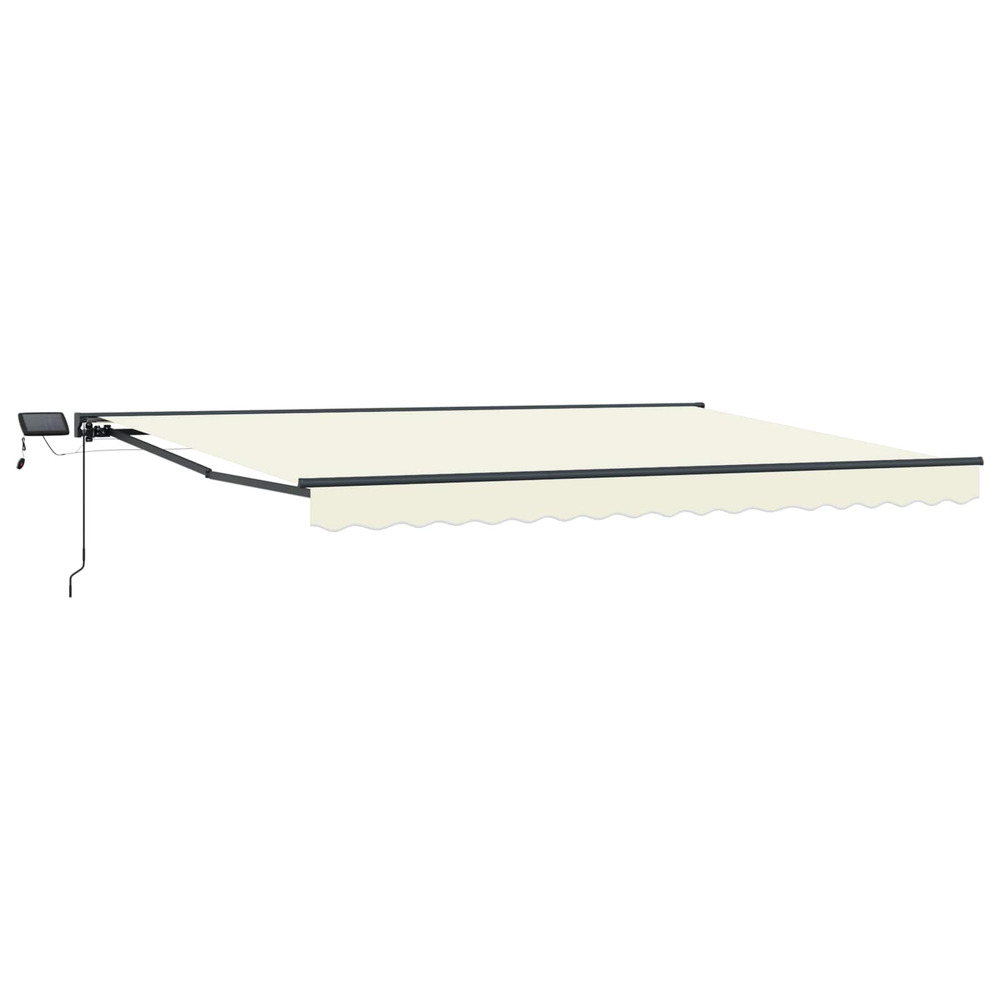 Cadre de store manuel avec leds crème 5 × 3,5 m