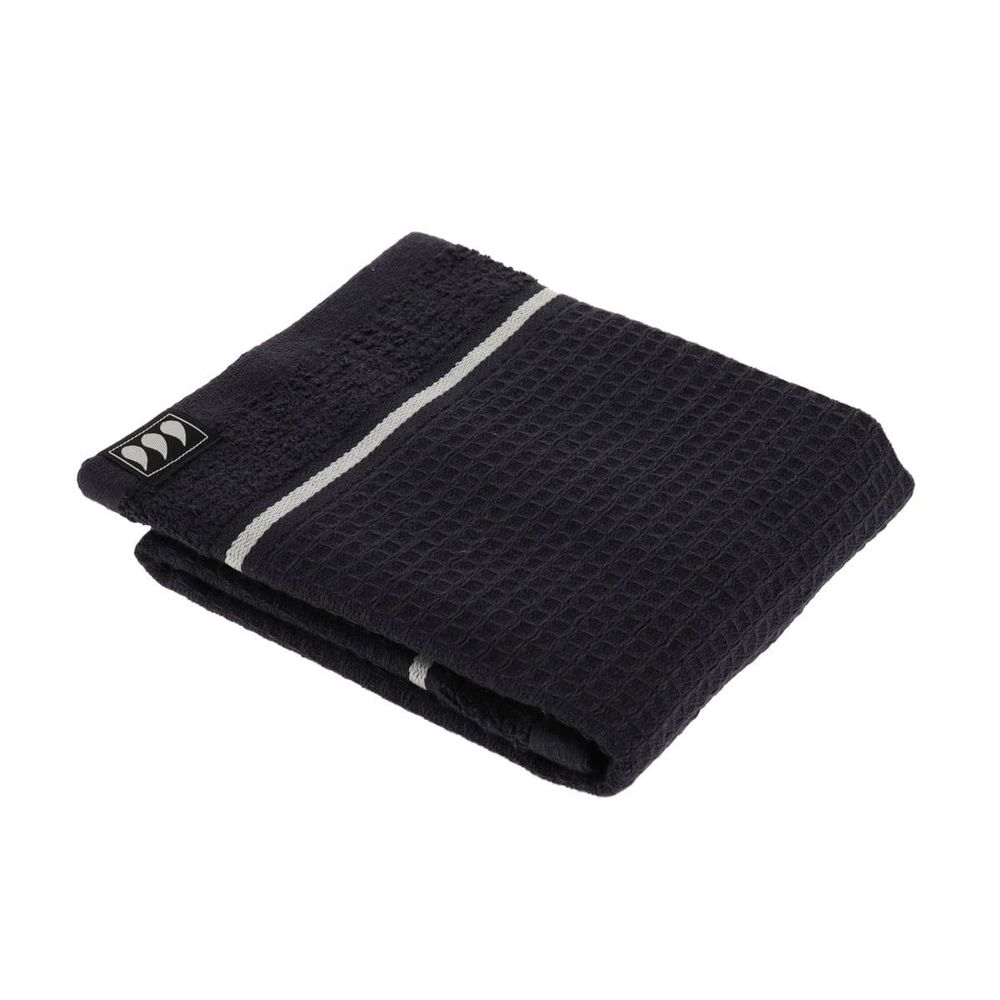 Serviette invitee 30x50 cm 100% coton nid d abeille - noir
