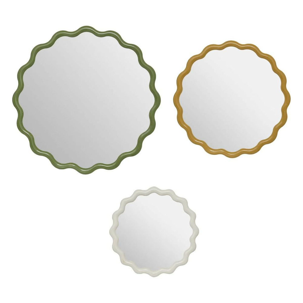 Lot de 3 miroirs muraux vague 
