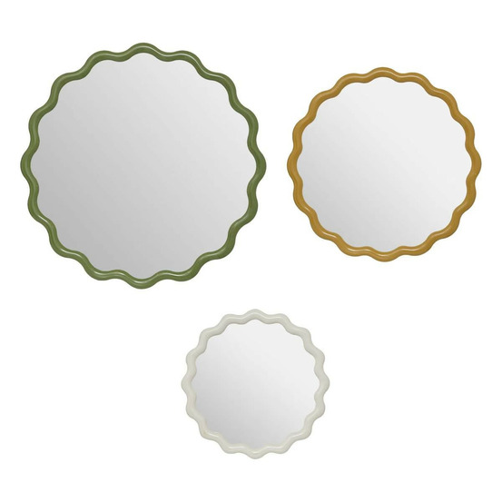 Lot de 3 miroirs muraux vague