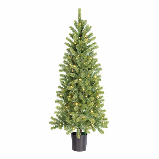 Black box trees nagoya sapin de noel led vert blanc chaud 80l 212 tips batterie et minuteur - h120xd60cm