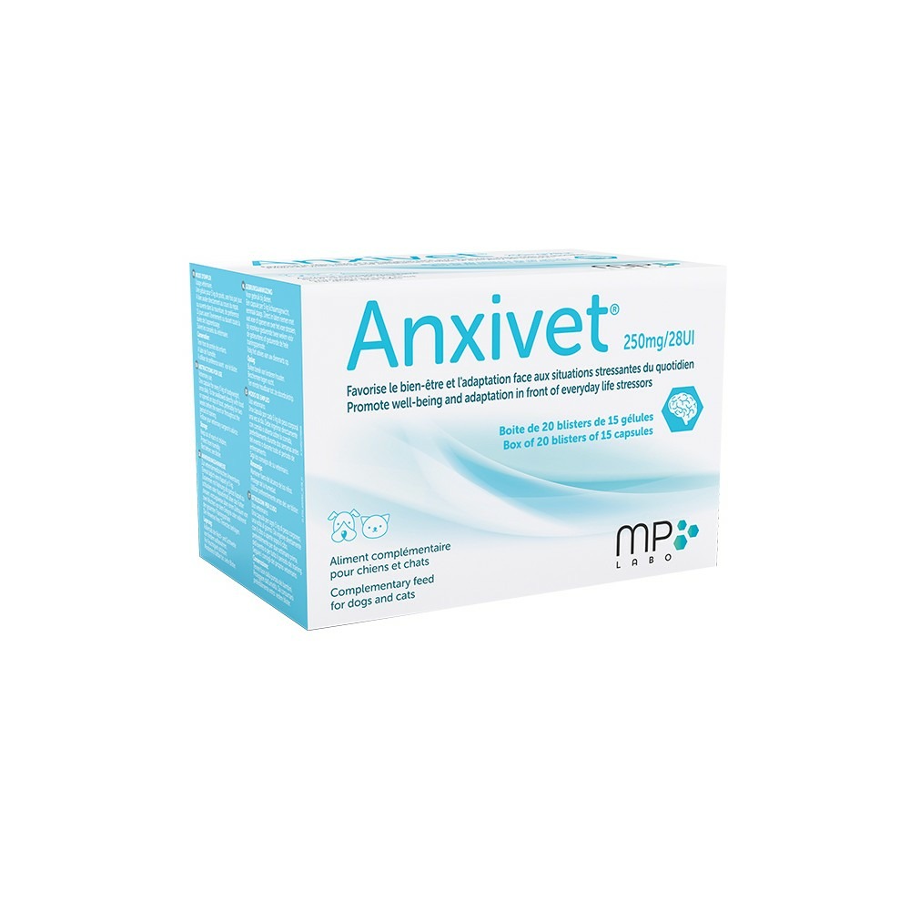 Anxivet 250 mg/28ui chien et chat - mp labo 30 gelules