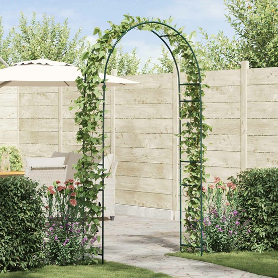Arche de jardin floral vert 115 x 37 x 231 cm
