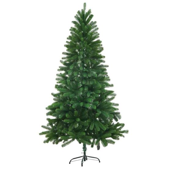 Sapin de noël artificiel réaliste en pe pour décoration intérieur extérieur vert 150 cm
