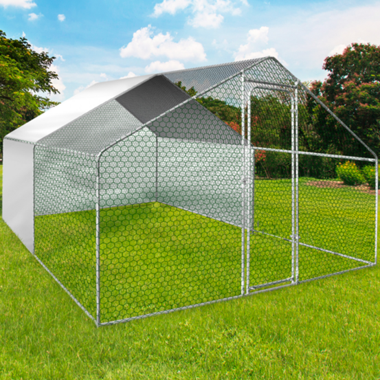 Bâches waterproof blanches 1 arrière + 2 côtés 150 gr pour enclos poulaillers