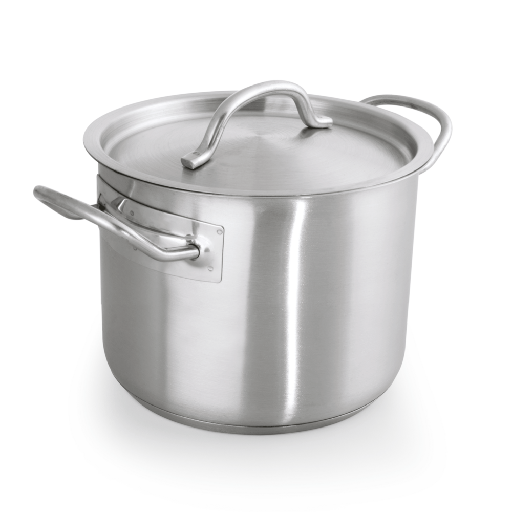 Casserole avec couvercle en acier au nickel-chrome 6 l h 135 mm ø 240 mm - was germany