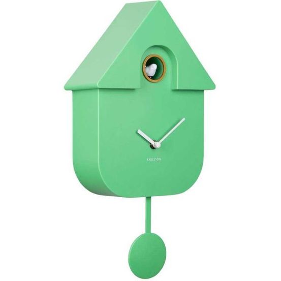Horloge murale moderne cuckoo vert vif