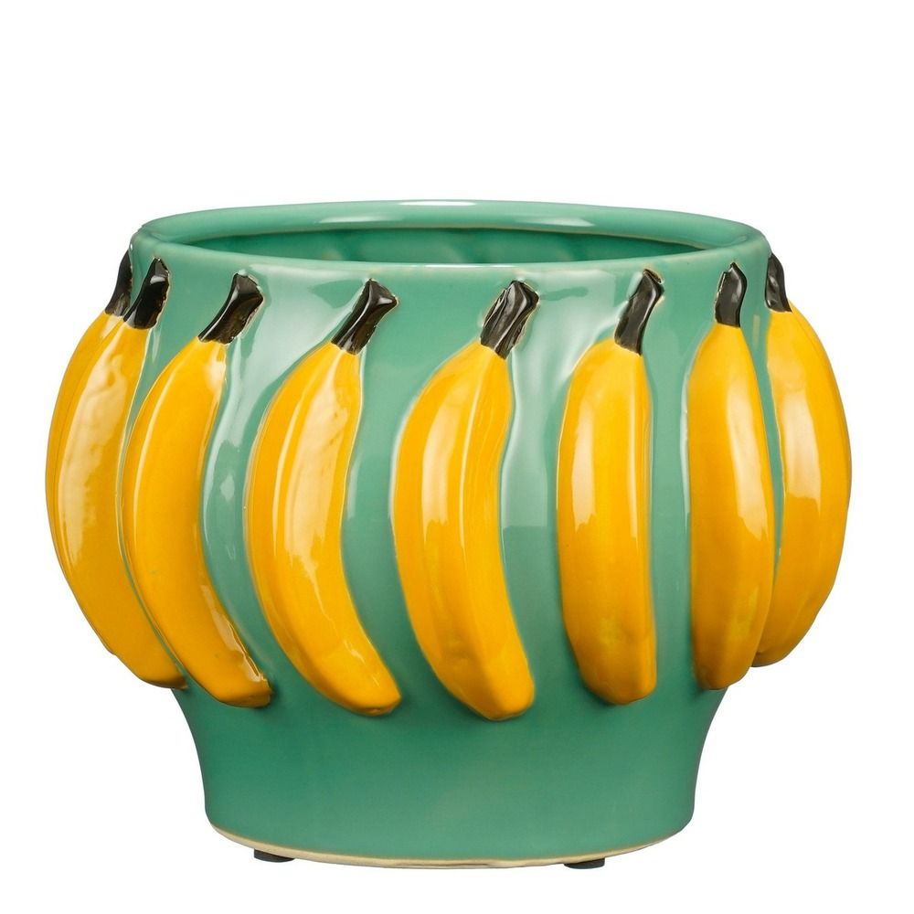 Mica decorations moza cache-pot intérieur - h18 x ø24 cm - céramique - vert clair