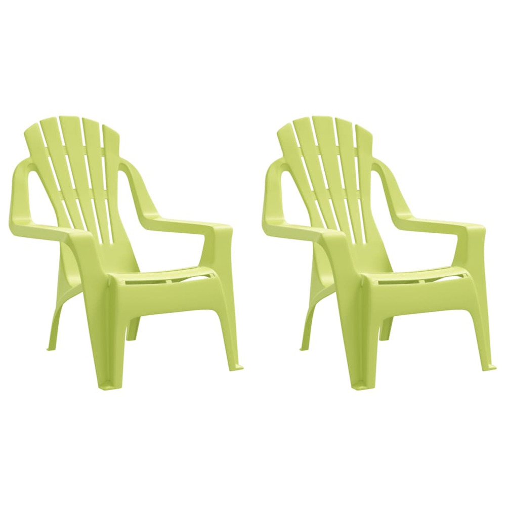Chaises de jardin pour enfants lot de 2 vert 37x34x44 cm pp