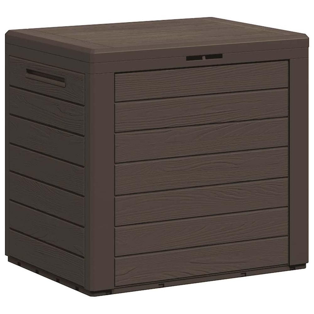 Boîte de stockage de jardin marron 58,5x46x55 cm polypropylène