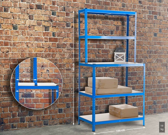 Étagère robuste avec banc de travail et haute capacité de charge