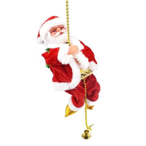 Automate de noël - père noël montant à la corde