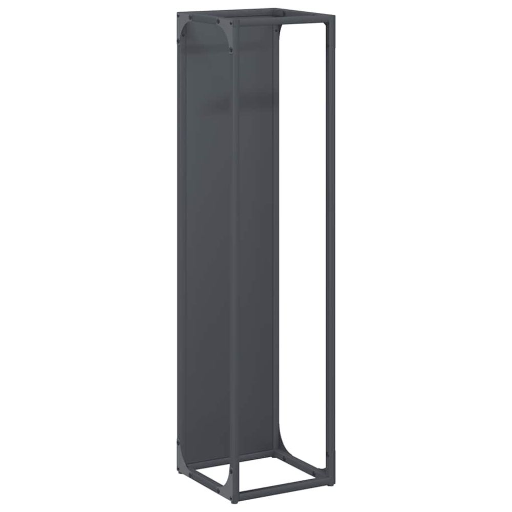 Portant de bois chauffage anthracite 25x25x100 cm