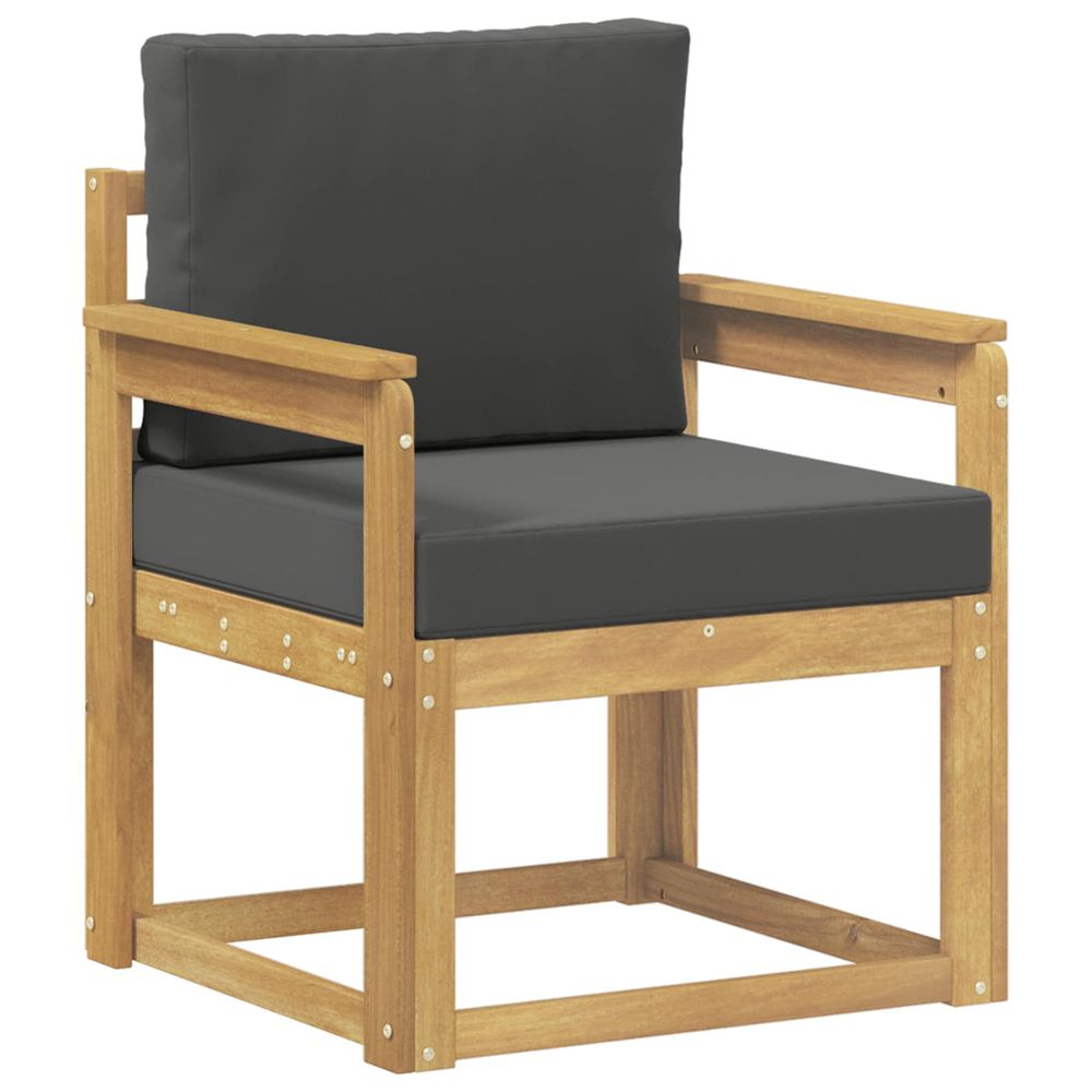 Canapé d’extérieur polyester blanc et anthracite