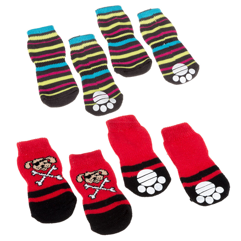 Chaussettes antidérapantes moelleux pour chiens ferplast pet socks antislip plusieurs couleurs