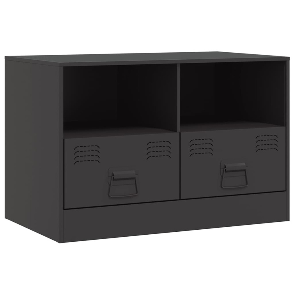 Meuble tv noir 67x39x44 cm acier