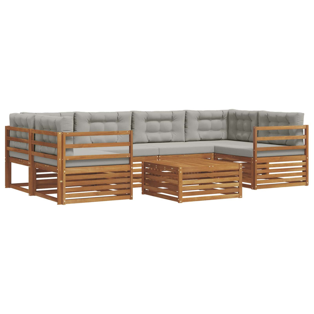 Ensemble de canapés d'extérieur 21 pcs gris naturel et clair