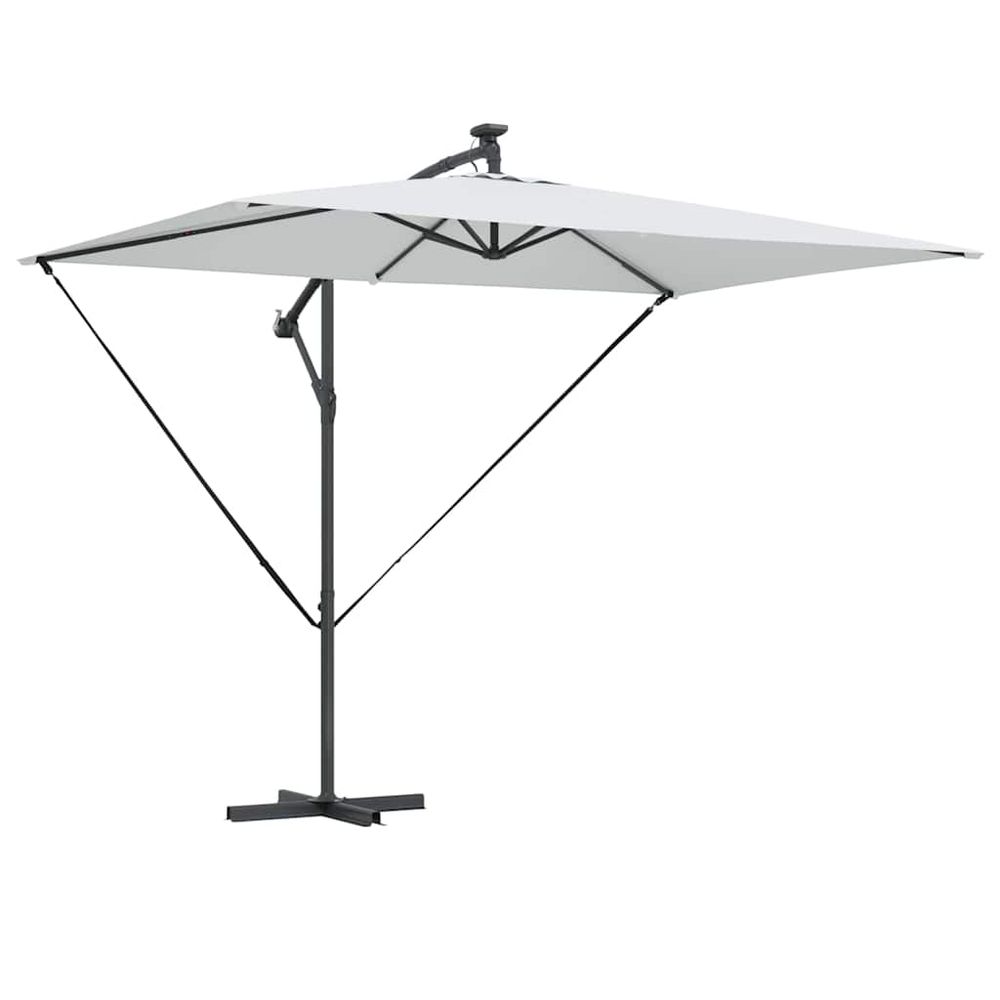 Parasol 294 x 200 x 270 cm polyester et aluminium sable