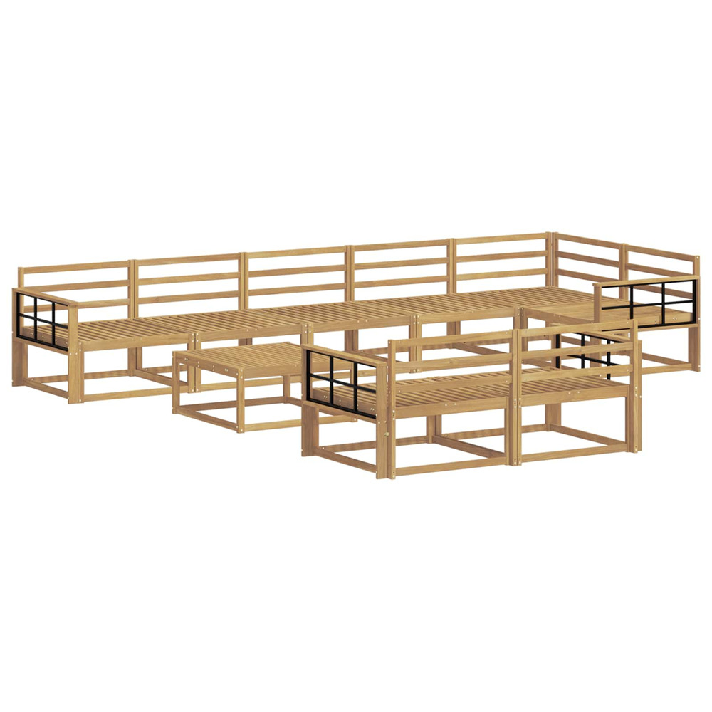 Ensemble de canapés d'extérieur 9 pcs blanc 79 x 79 x 37 cm