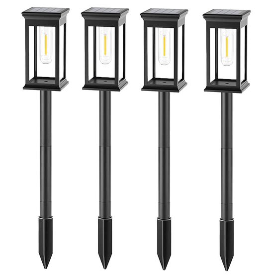 4 balises solaires à piquer luzy h34cm